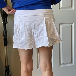 Lululemon Tall White Pace Rival Skirt 6